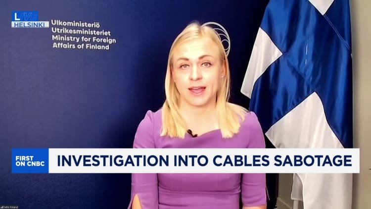 Finnish foreign minister says we must focus on resilience of connectivity after subsea cable breach