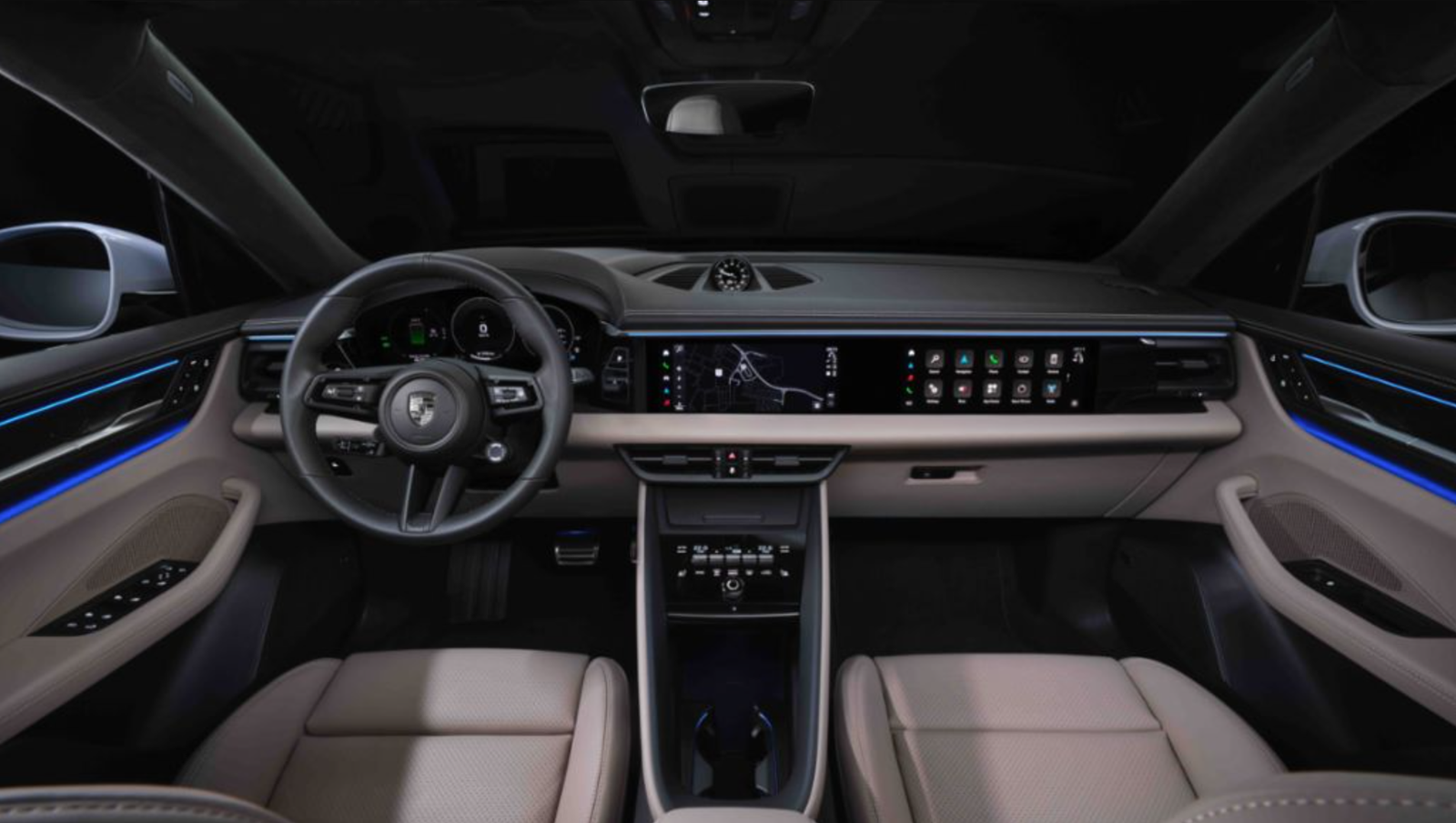 SUV Macan serba listrik dari Porsche menawarkan jangkauan 381 mil dan tenaga hingga 621 hp 2 Gambar dasbor.