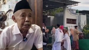 Ibnu Hajar Pranolo atau disapa Mbah Benu pimpinan pusat Jamaah Aolia praktik menyimpang shalat Idul Fitri