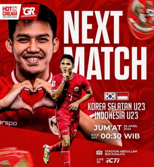 Poster pertandingan Indonesia melawan Korea. Foto Instagram Garuda Evolutjatimtimes P01cffa0097ad8621.md