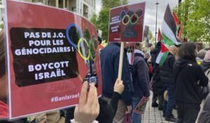 Demonstrasi Pro Palestina di Kantor Penyelenggara Olimpiade Paris