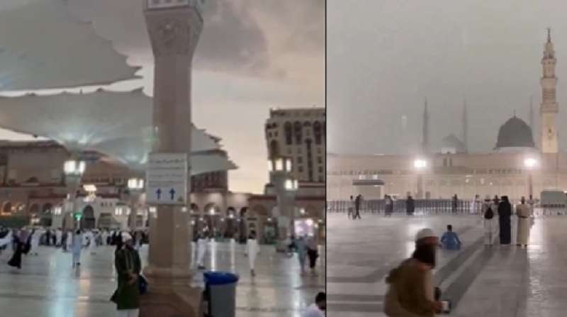 Hujan deras di Madinah