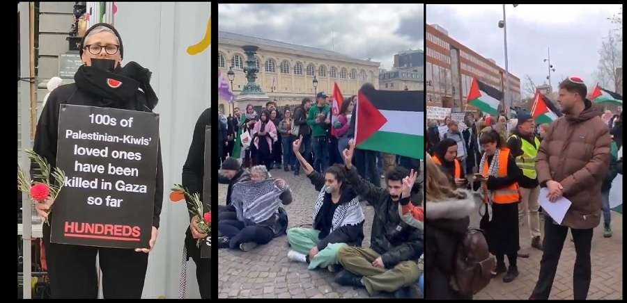 demo bela Palestina di 44 Kampus Amerika