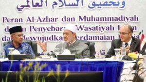 Grand Syekh Al Azhar dan Ketum PP Muhammadiyah Haedar Nashir