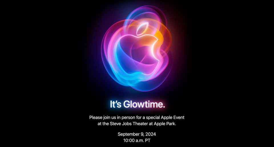 Acara iPhone 16 Apple ditetapkan pada 9 September 1 Undangan acara Apple iPhone 2024. Undangan ini menampilkan logo Apple yang bersinar dengan teks yang berbunyi