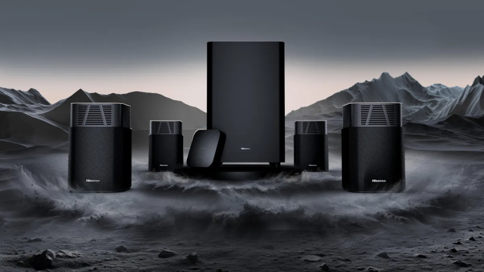 Speaker HT Saturn Hisense dilengkapi Dolby Atmos nirkabel dan kalibrasi ruangan 7 Lima pembicara di gurun atau semacamnya.