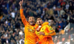 Hasil Liga Spanyol: Real Madrid Buka Tahun dengan Kemenangan Dramatis Jude Bellingham jadi aktor utama kemenangan daramatis Real Madrid pada laga tunda Liga Spanyol Getty - Info Malang Raya