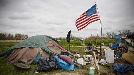 amerika miskin bendera tenda