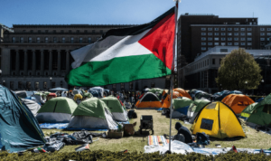 Aksi demontrasi pro palestina di Universitas Columbia