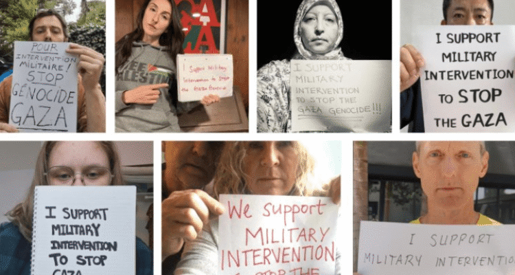 i support military intervention to stop gaza genocide