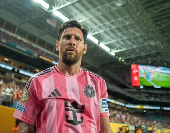 Lionel Messi saat melawan Al Ahly Getty Images