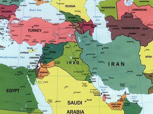 Peta Timur Tengah Iran Irak Saudi2 edit