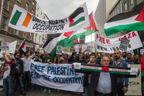 mendukung gaza di dublin
