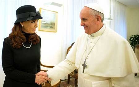 paus fransiskus dan cristina kirchner