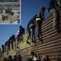 tijuana migran panjat
