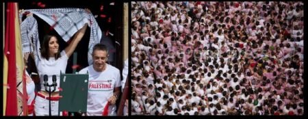 Aksi Pro Palestina Pecah di Pesta San Fermin Pamplona Spanyol - Info Malang Raya
