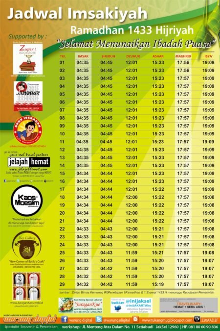 Film Jadwal Imsakiyah 1433 H 1 - Info Malang Raya