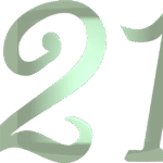 Number 21 800x800 pixels