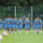 Sesi latihan timnas U 23 Laos jelang berlaga di Piala ASEAN U 23 2025 Facebook Lao FF
