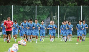 Sesi latihan timnas U 23 Laos jelang berlaga di Piala ASEAN U 23 2025 Facebook Lao FF