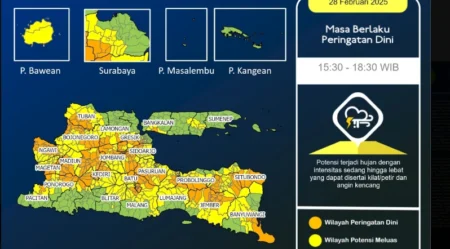 peringatan dini cuaca ekstrem jawa timur hujan lebat di surabaya malang hingga 18 30 hari ini thumbnail 242 - Info Malang Raya