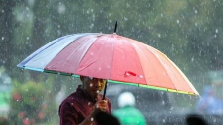 Ilustrasi hujan ringan untuk artikel prakiraan cuaca Jatim - Info Malang Raya