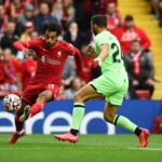 penyerang liverpool mohammed salah kiri saat laga uji coba 28 - Info Malang Raya