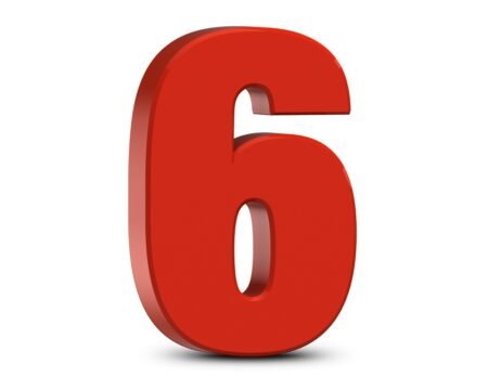 picture of the number 6 red - Info Malang Raya