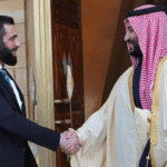Ahmad Al Sharaa presiden Suriah dan Mohammed bin Salman MBS Arab Saudi - Info Malang Raya