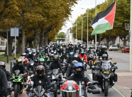 biker motor gede atau moge berkonvoi sebagai solidaritas untuk Palestina - Info Malang Raya