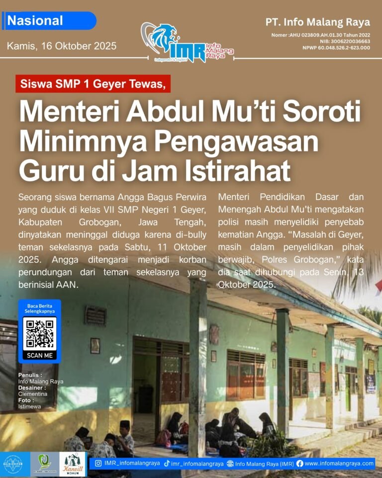Cover Harian IMR – Kamis, 16 Oktober 2025 1 11 - Info Malang Raya