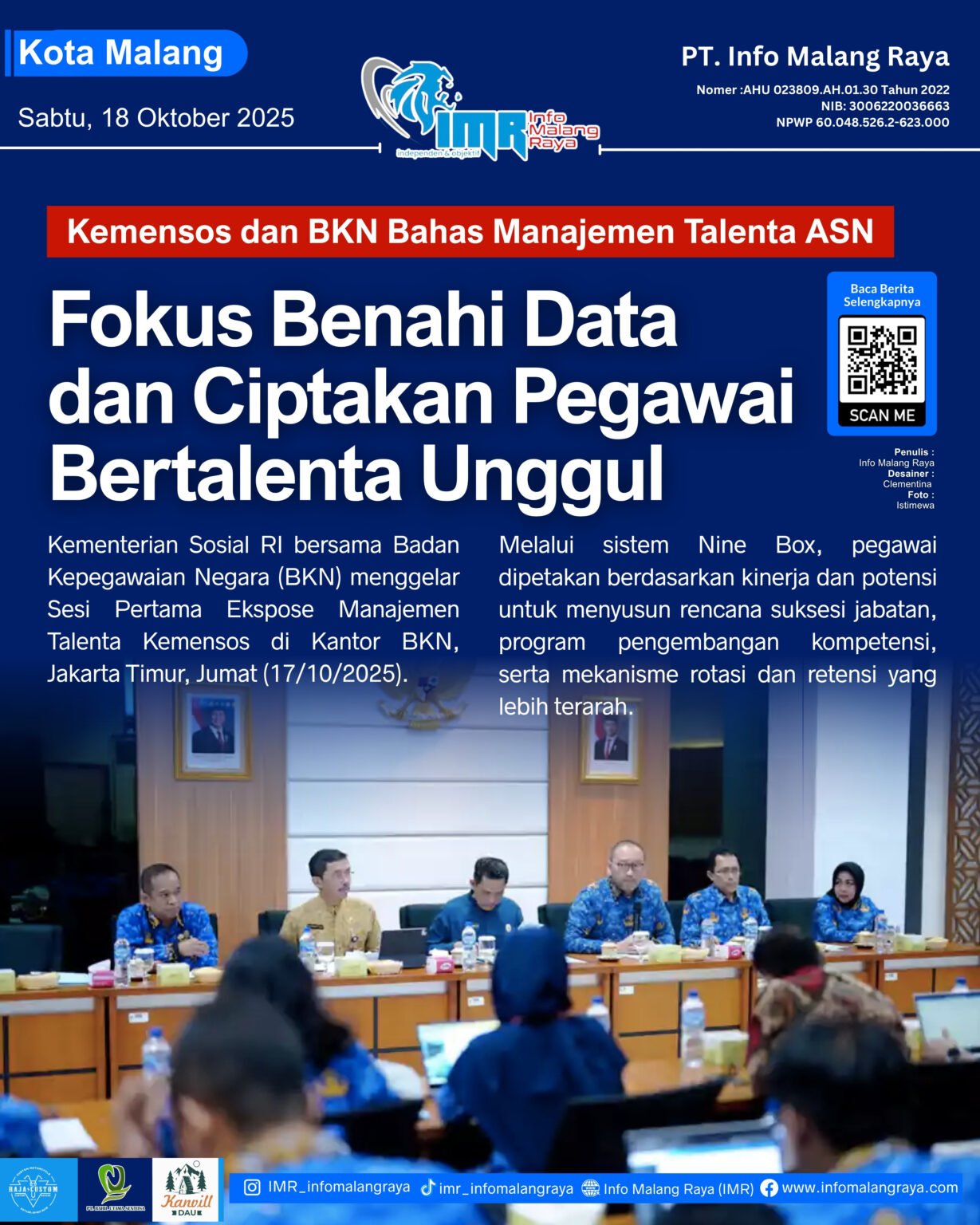 Cover Harian IMR – Sabtu, 18 Oktober 2025 1 15 - Info Malang Raya
