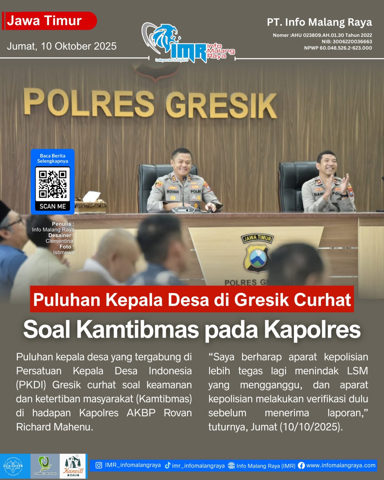 Cover Harian IMR – Jumat, 10 Oktober 2025 2 6 - Info Malang Raya