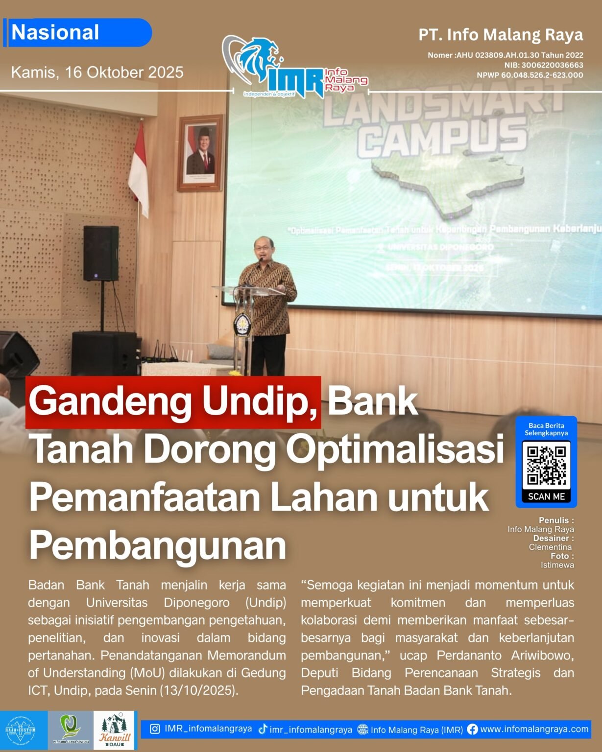 Cover Harian IMR – Kamis, 16 Oktober 2025 4 6 - Info Malang Raya