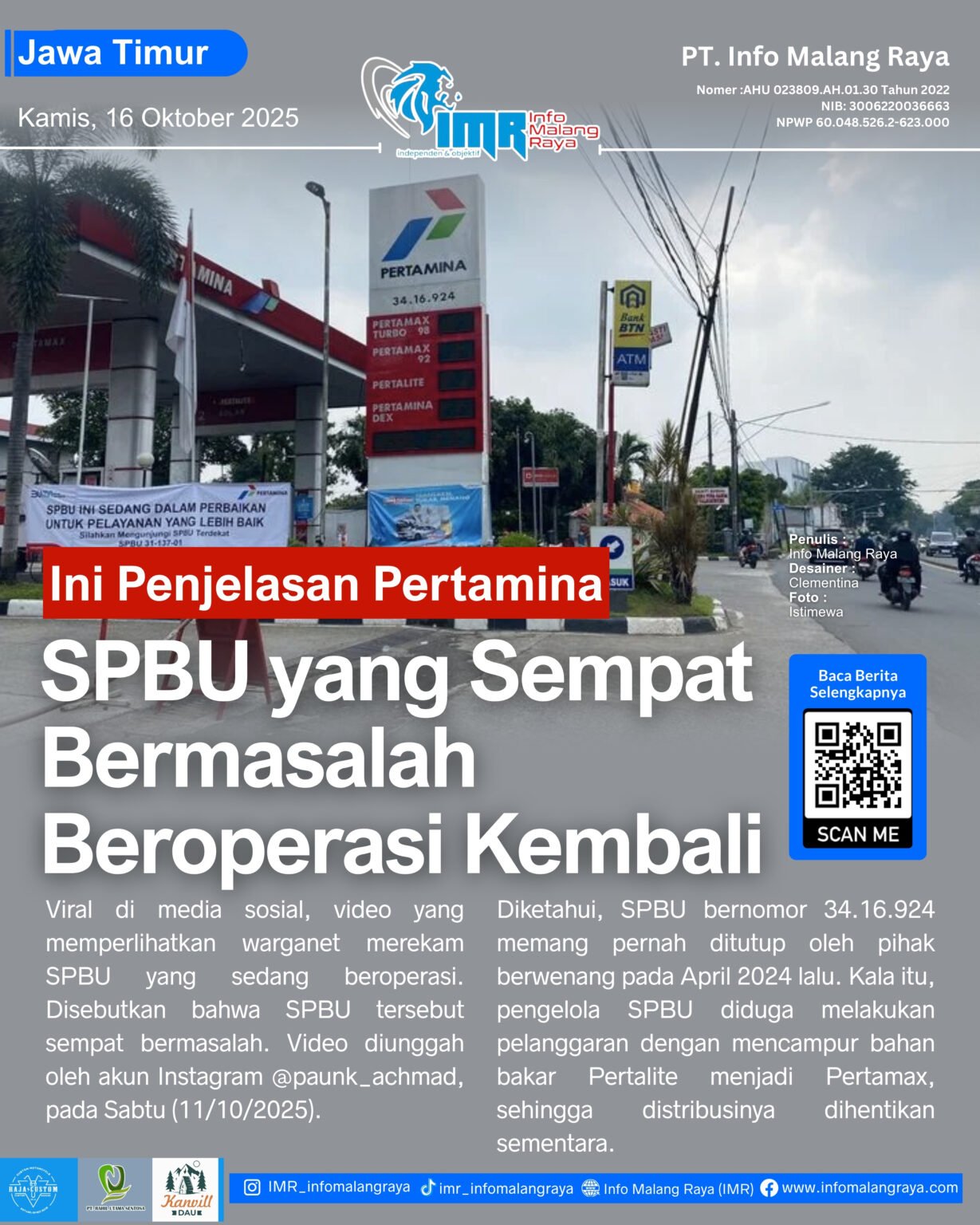 Cover Harian IMR – Kamis, 16 Oktober 2025 5 2 - Info Malang Raya