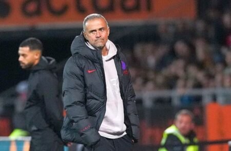 Luis Enrique di kandang FC Lorient Getty Images - Info Malang Raya