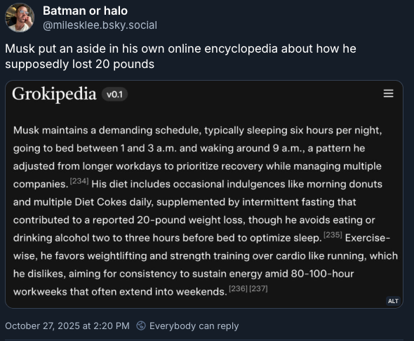 Grokipedia X sedang online setelah sempat crash - Info Malang Raya Screenshot 2025 10 27 at 15.23.15 - Info Malang Raya