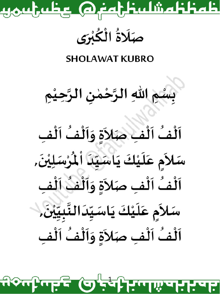 Sholawat Kubro: Tulisan Latin, Arti, dan Manfaatnya