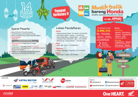 Pendaftaran Mudik Bareng Honda Dibuka Jelang Ramadhan