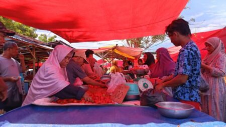 Harga Tomat di Pasar Rabu Telaga Gorontalo 13 Februari 2026: Rp4.000 per Kilogram