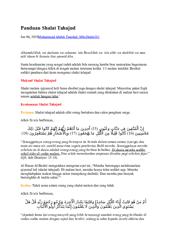Panduan Shalat Tahajud di Bulan Ramadhan 2026: Rahasia Ketenangan Jiwa