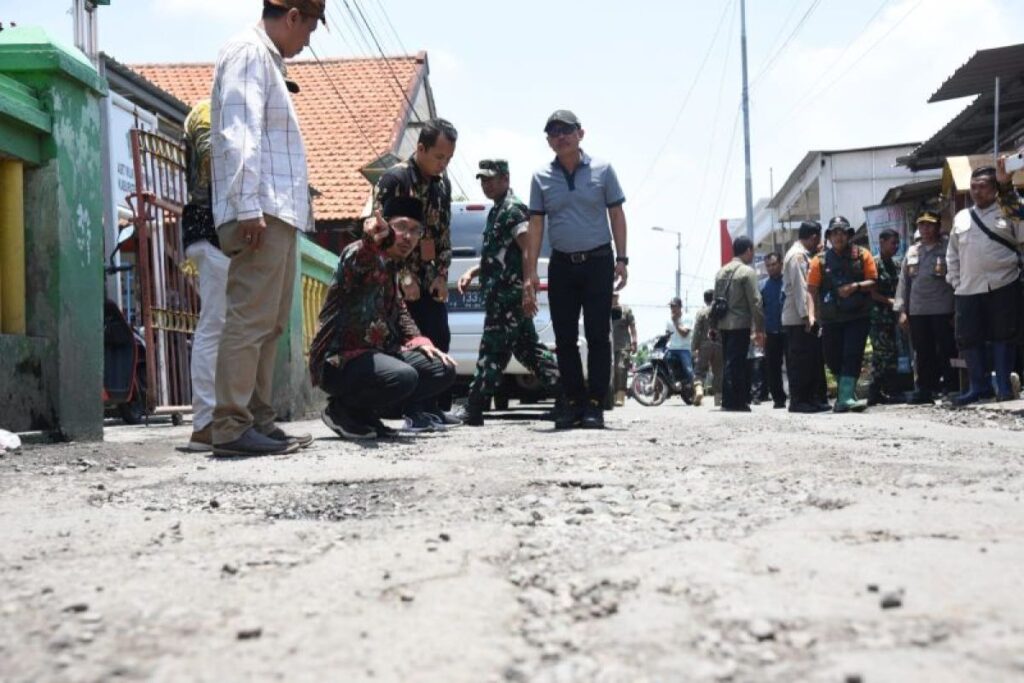 Bupati Sidoarjo Perbaiki Jalan Rusak Jelang Lebaran 2026