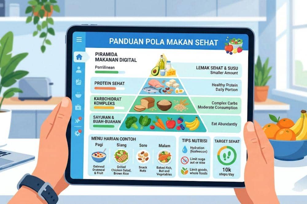 Pola makan sehat dengan transformasi digital