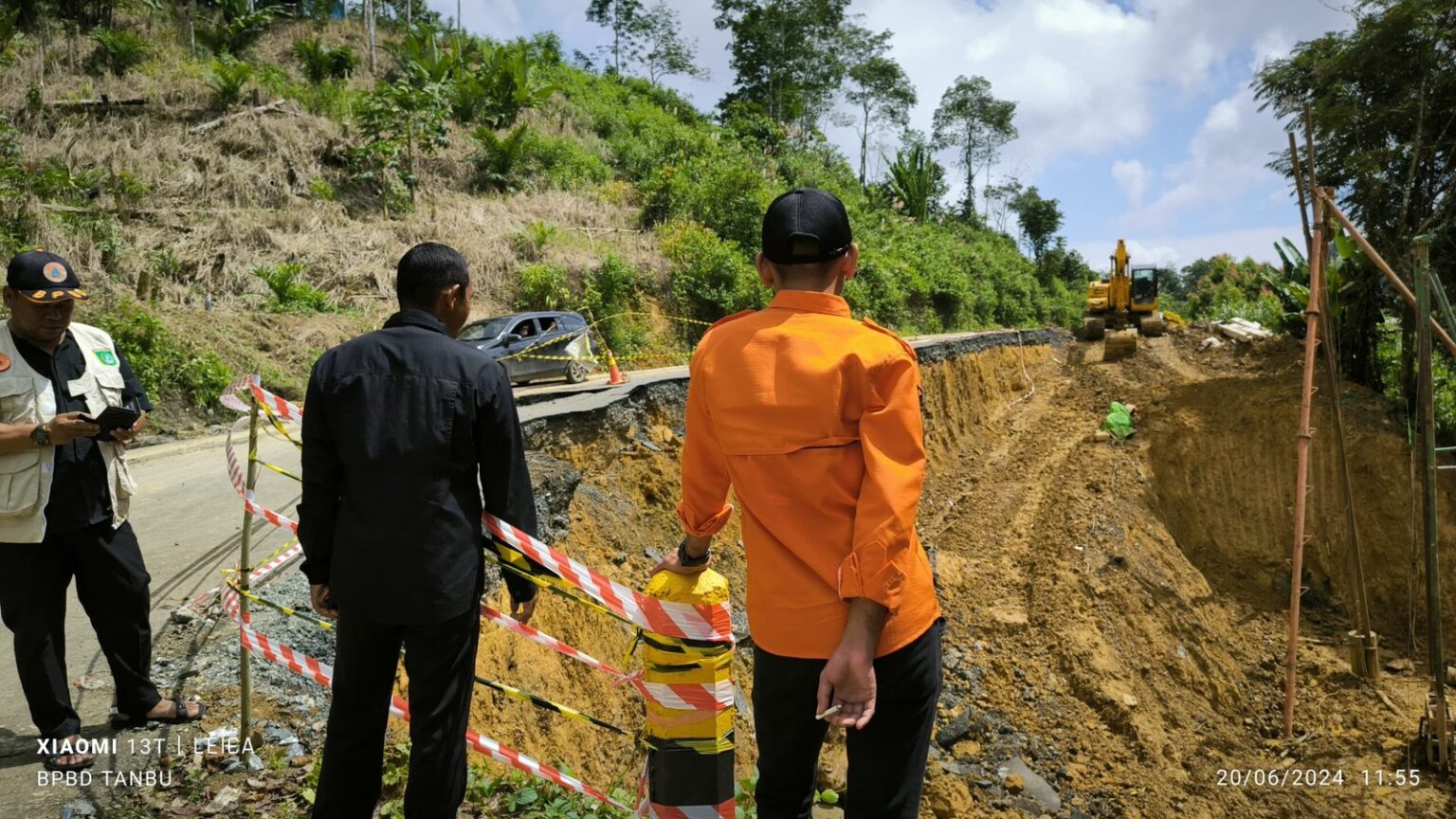 Kondisi Terkini Jalur Batulicin Tanahbumbu-Kandangan HSS Kalsel yang Tertutup Longsoran
