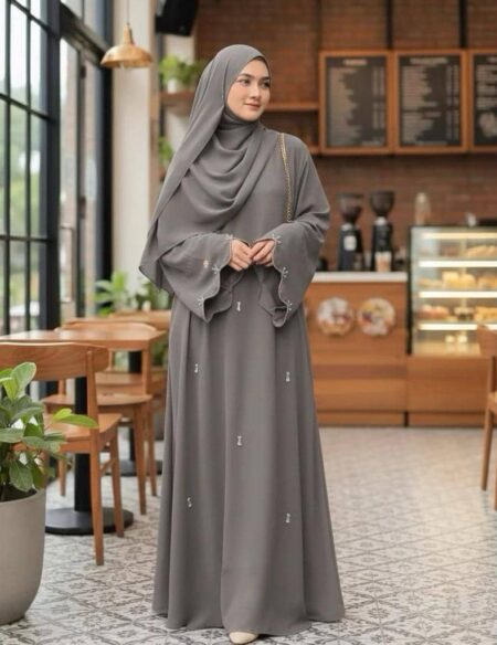 Model gamis lengan lonceng 2026, sederhana namun memukau