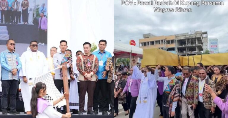 Cek Fakta: Gibran Ikut Pikul Salib di Pawai Paskah?