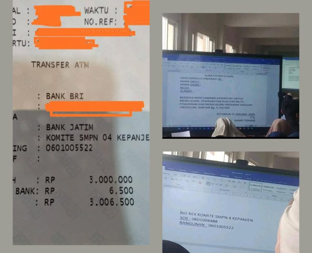 SMPN 4 Kepanjen Disorot, Rp250 Juta Per Bulan dan Rp6 Miliar Per Tahun Ke Mana Larinya Uang Itu?