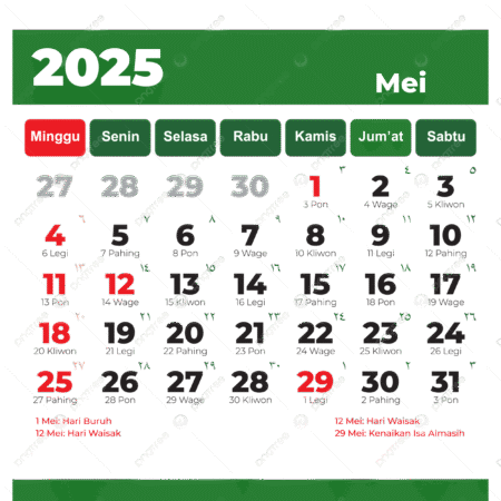 Kalender Mei 2026: 11 Hari Libur dalam 4 Minggu