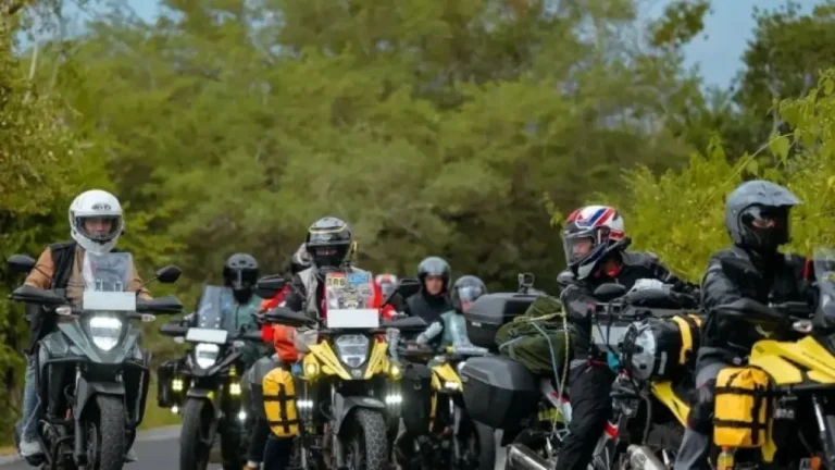 Ratusan Suzuki V-Strom 250SX Menaklukkan Jalur Banyuwangi-Bali, Menjelajahi Lava Hitam Gunung Batur