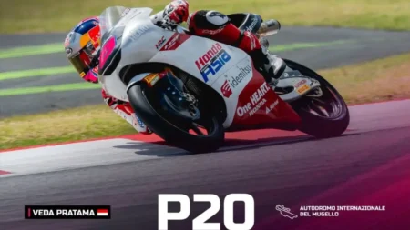 Hasil FP1 Moto3 Italia 2026! Veda Ega Pratama Curi Perhatian, Hakim Danish Terjatuh di Mugello